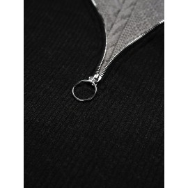 Contrast Trim Drawstring Hooded Dress, Casual Long Sleeve Dress For Spring & Fall, Women's Clothing