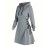 Drawstring Hooded Dress, Casual Long Sleeve Solid Dress, Women's Clothing
